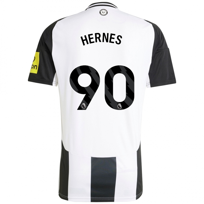 Kinder Travis Hernes #90 Weiß Schwarz Heimtrikot Trikot 2024/25 T-Shirt Schweiz