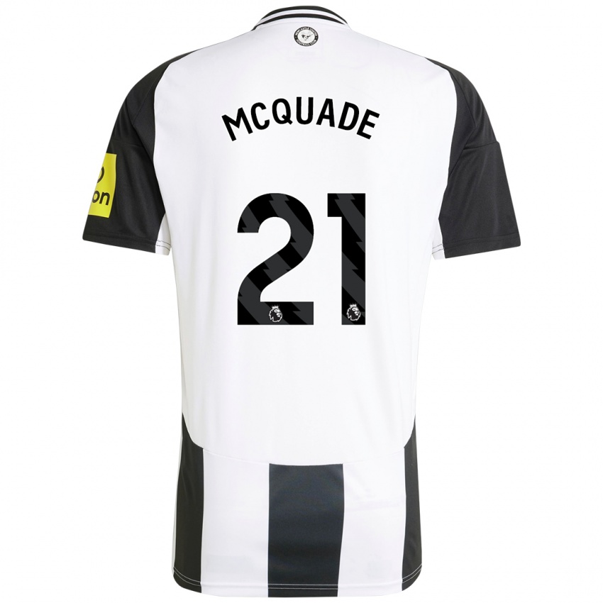 Kinder Jasmine Mcquade #21 Weiß Schwarz Heimtrikot Trikot 2024/25 T-Shirt Schweiz