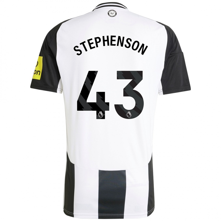 Kinder Dylan Stephenson #43 Weiß Schwarz Heimtrikot Trikot 2024/25 T-Shirt Schweiz