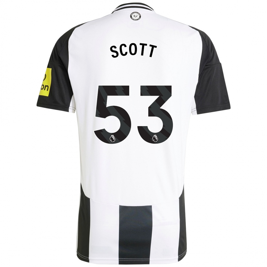 Kinder Joshua Scott #53 Weiß Schwarz Heimtrikot Trikot 2024/25 T-Shirt Schweiz