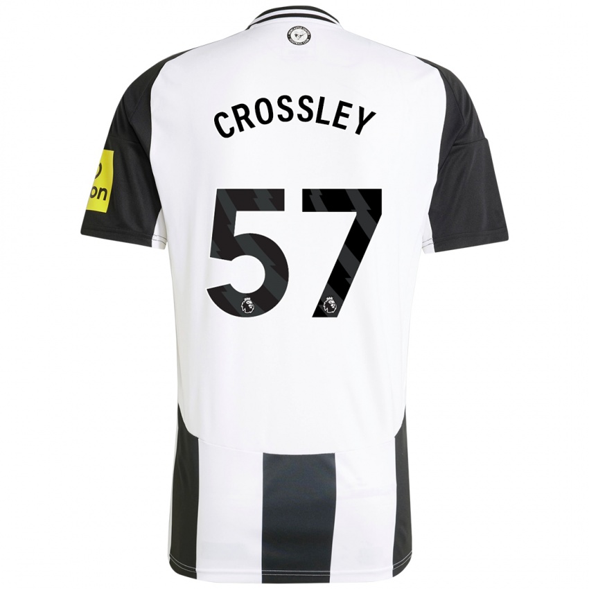 Kinder Kyle Crossley #57 Weiß Schwarz Heimtrikot Trikot 2024/25 T-Shirt Schweiz