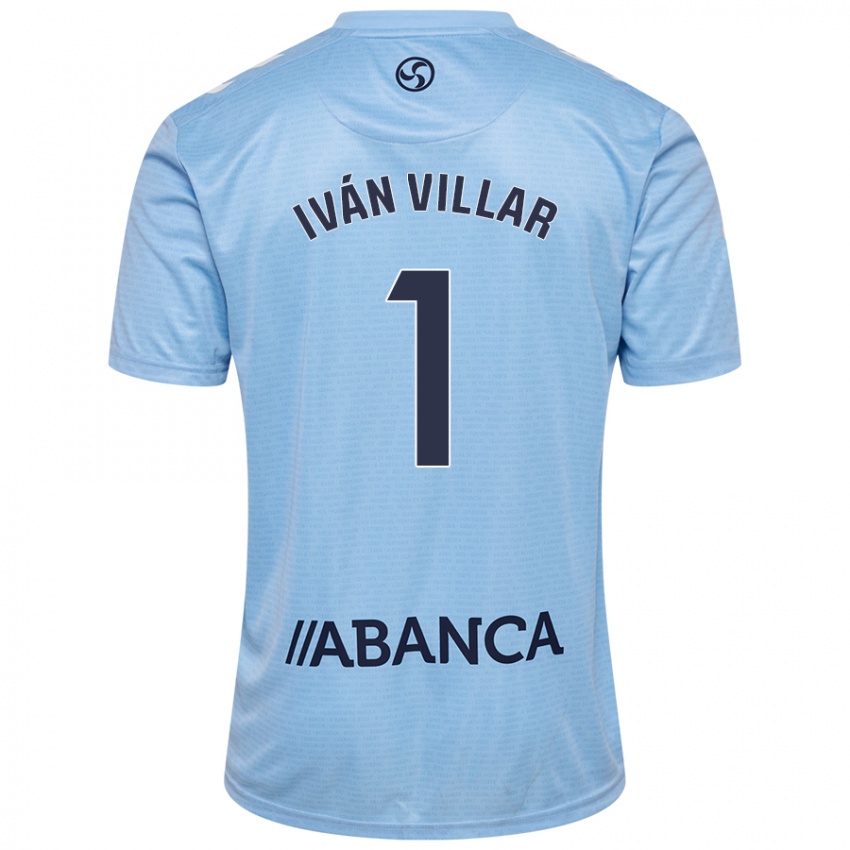 Enfant Maillot Iván Villar #1 Bleu Ciel Tenues Domicile 2024/25 T-Shirt Suisse