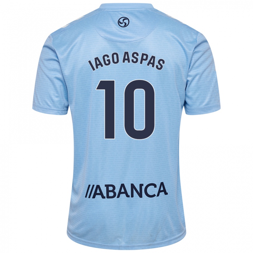 Enfant Maillot Iago Aspas #10 Bleu Ciel Tenues Domicile 2024/25 T-Shirt Suisse