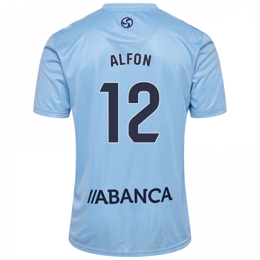 Enfant Maillot Alfon González #12 Bleu Ciel Tenues Domicile 2024/25 T-Shirt Suisse