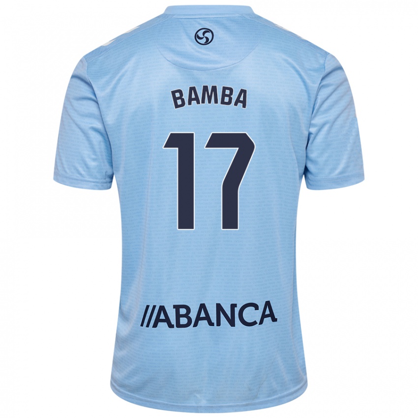 Enfant Maillot Jonathan Bamba #17 Bleu Ciel Tenues Domicile 2024/25 T-Shirt Suisse