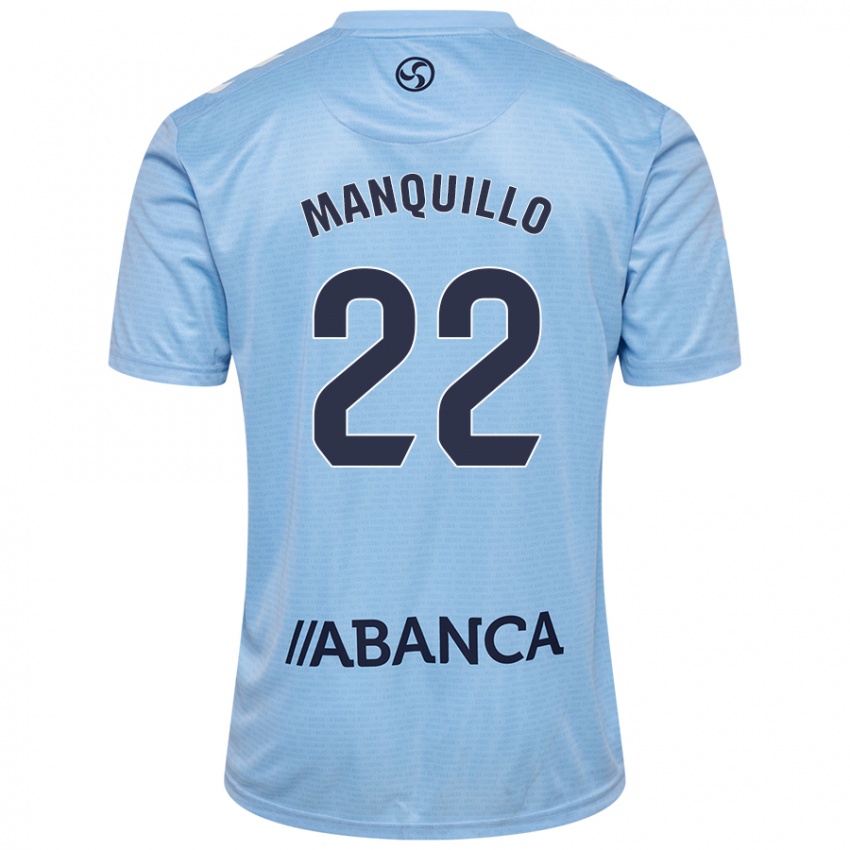 Enfant Maillot Javier Manquillo #22 Bleu Ciel Tenues Domicile 2024/25 T-Shirt Suisse