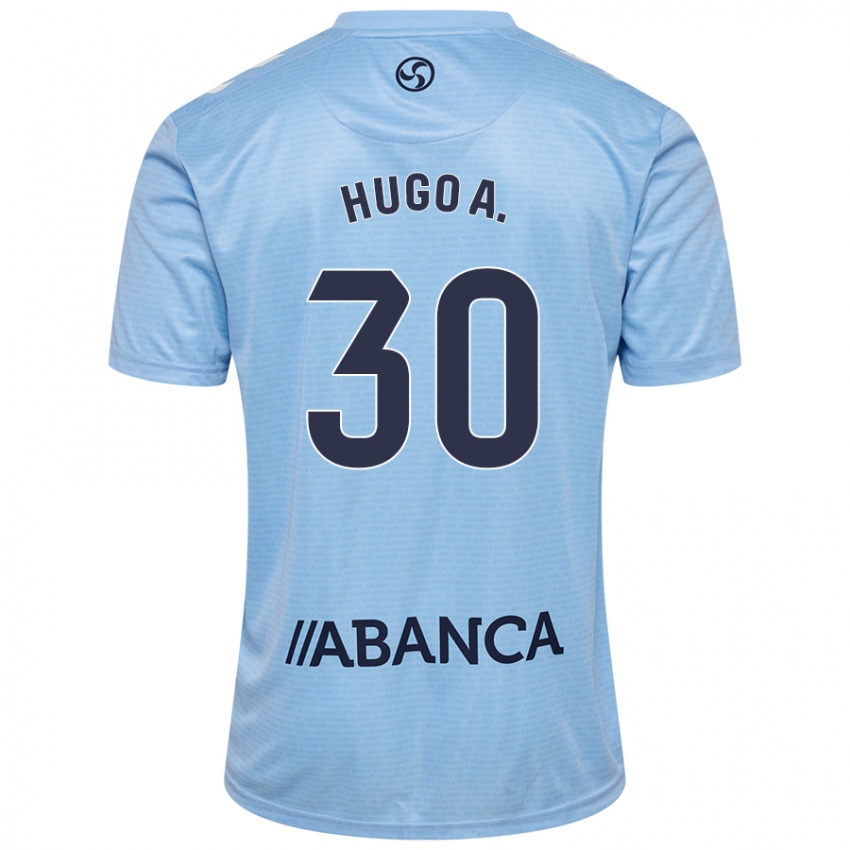 Enfant Maillot Hugo Álvarez #30 Bleu Ciel Tenues Domicile 2024/25 T-Shirt Suisse