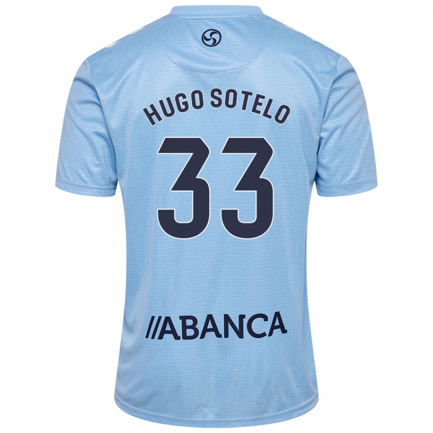 Enfant Maillot Hugo Sotelo #33 Bleu Ciel Tenues Domicile 2024/25 T-Shirt Suisse