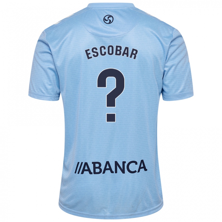 Enfant Maillot Jordi Escobar #0 Bleu Ciel Tenues Domicile 2024/25 T-Shirt Suisse