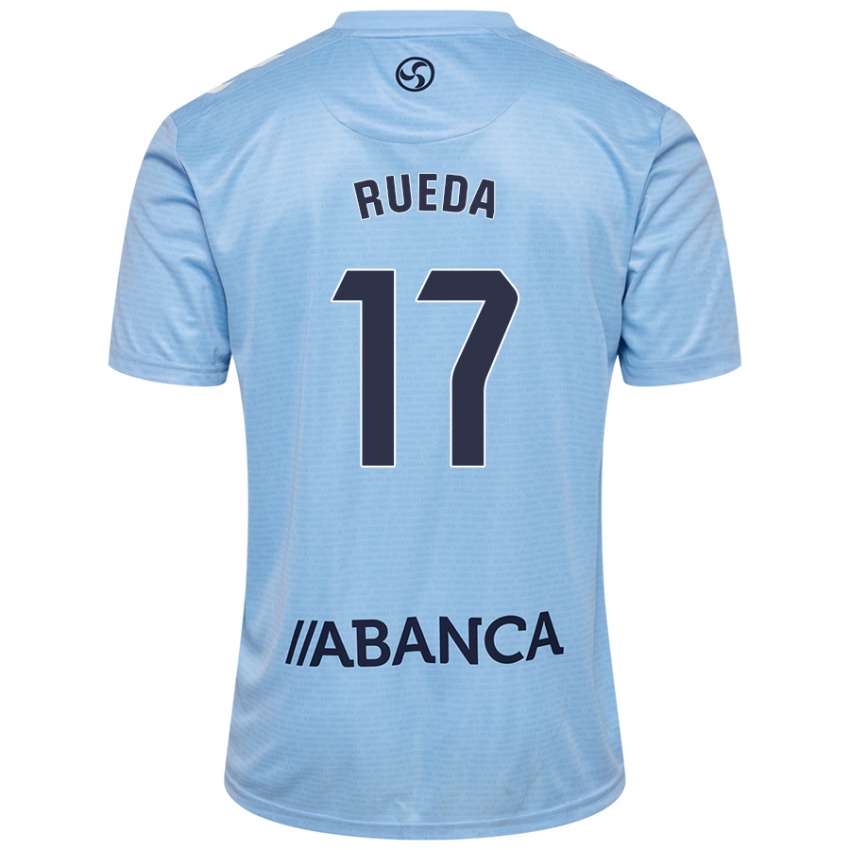 Enfant Maillot Javi Rueda #17 Bleu Ciel Tenues Domicile 2024/25 T-Shirt Suisse