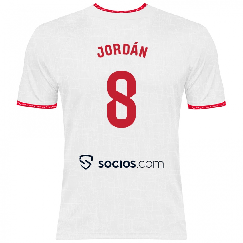 Kinder Joan Jordán #8 Weiß Rot Heimtrikot Trikot 2024/25 T-Shirt Schweiz