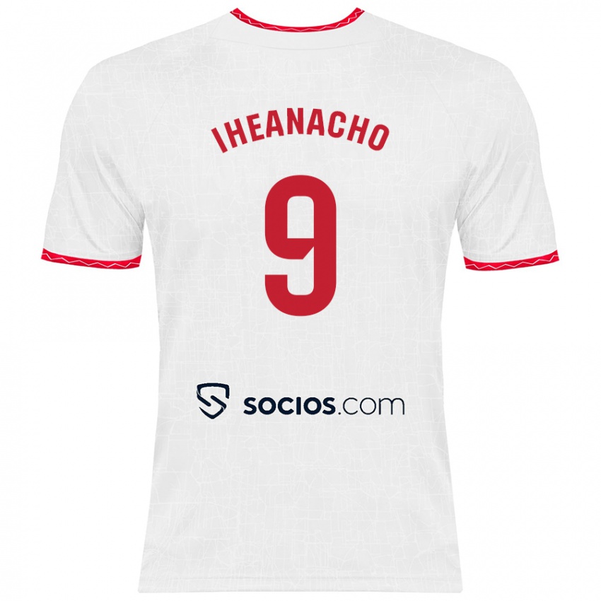 Kinder Kelechi Iheanacho #9 Weiß Rot Heimtrikot Trikot 2024/25 T-Shirt Schweiz