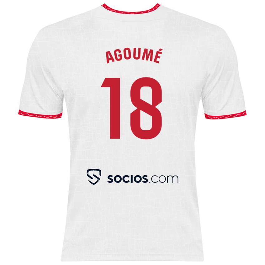 Kinder Lucien Agoume #18 Weiß Rot Heimtrikot Trikot 2024/25 T-Shirt Schweiz