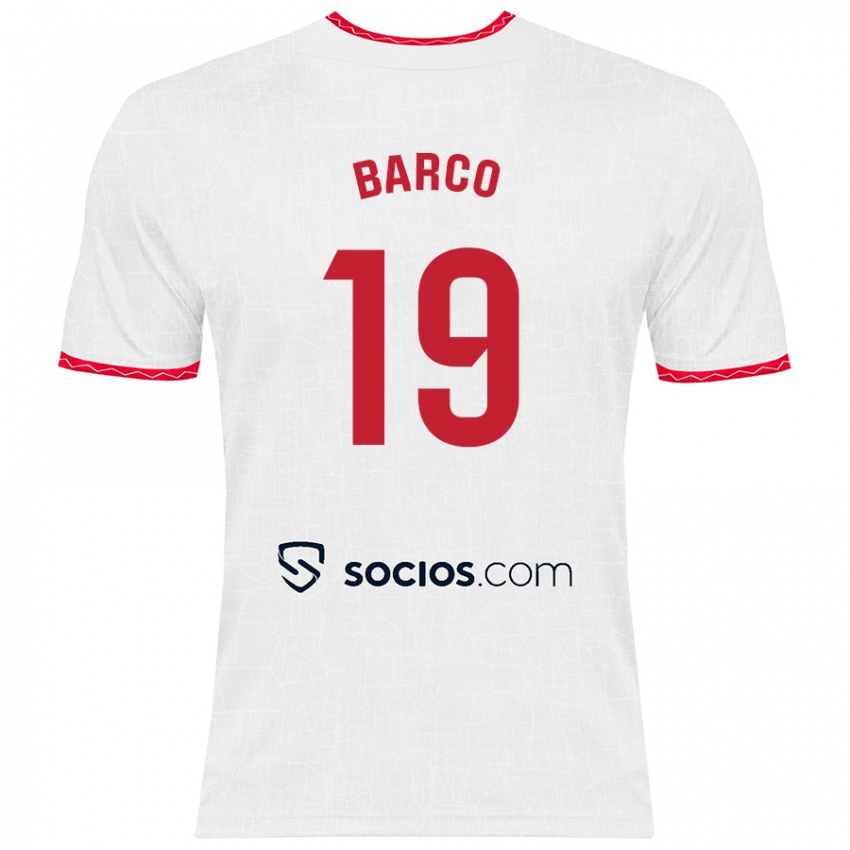 Kinder Valentin Barco #19 Weiß Rot Heimtrikot Trikot 2024/25 T-Shirt Schweiz