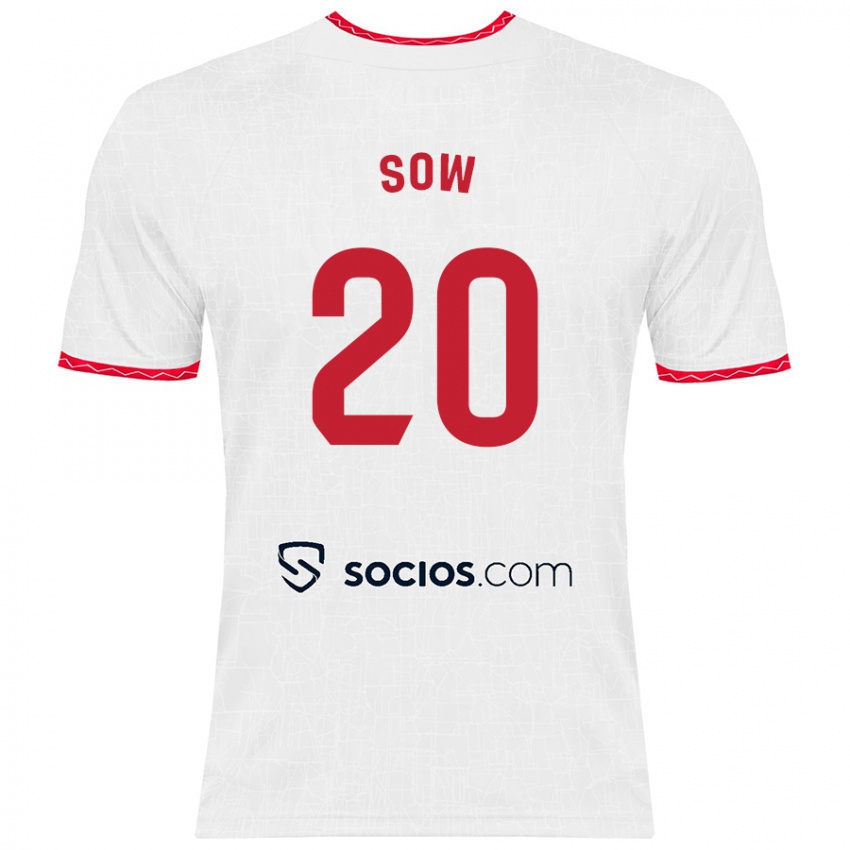 Kinder Djibril Sow #20 Weiß Rot Heimtrikot Trikot 2024/25 T-Shirt Schweiz