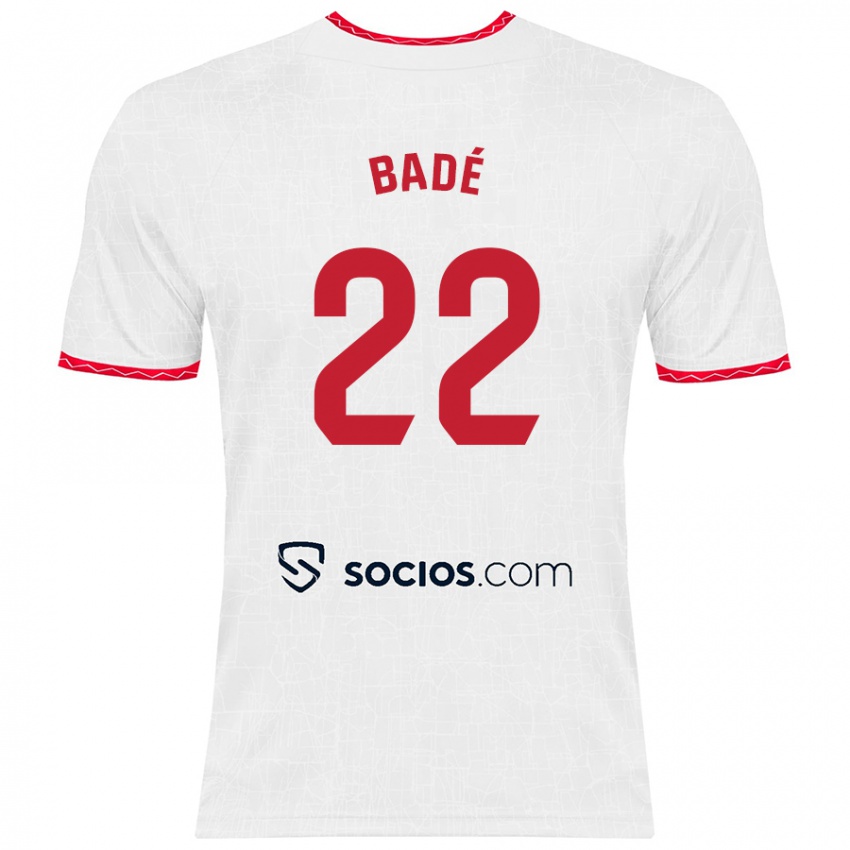 Kinder Loïc Badé #22 Weiß Rot Heimtrikot Trikot 2024/25 T-Shirt Schweiz