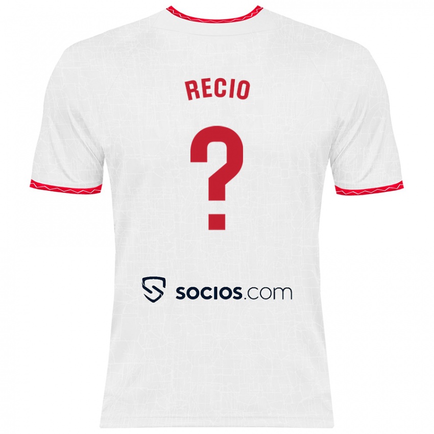 Kinder Sergio Recio #0 Weiß Rot Heimtrikot Trikot 2024/25 T-Shirt Schweiz