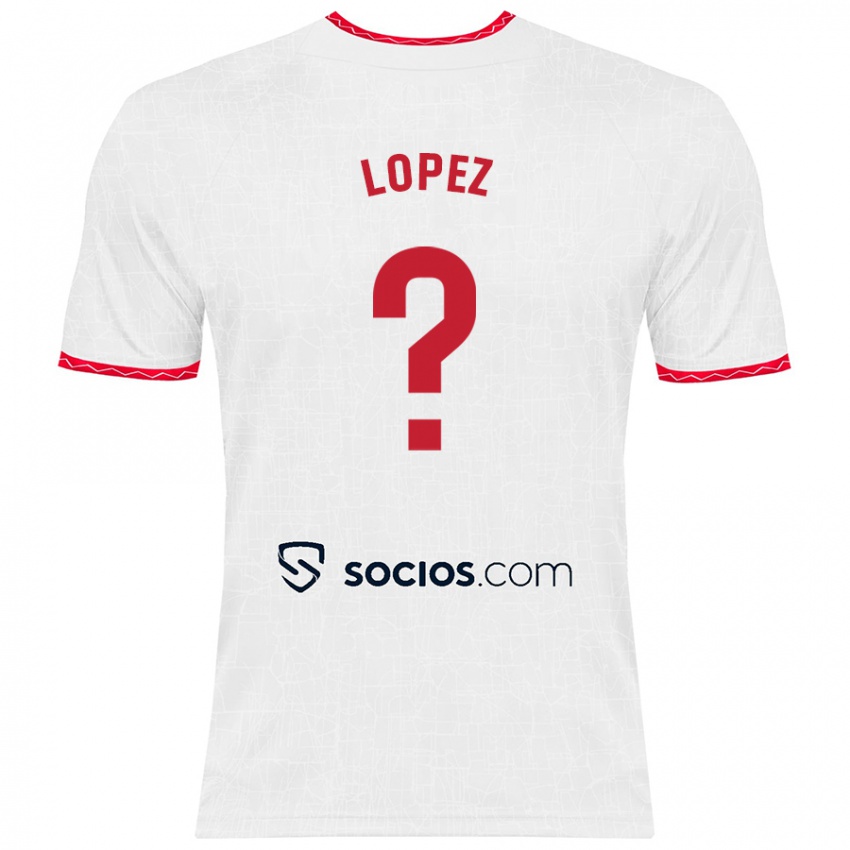 Kinder David López #0 Weiß Rot Heimtrikot Trikot 2024/25 T-Shirt Schweiz