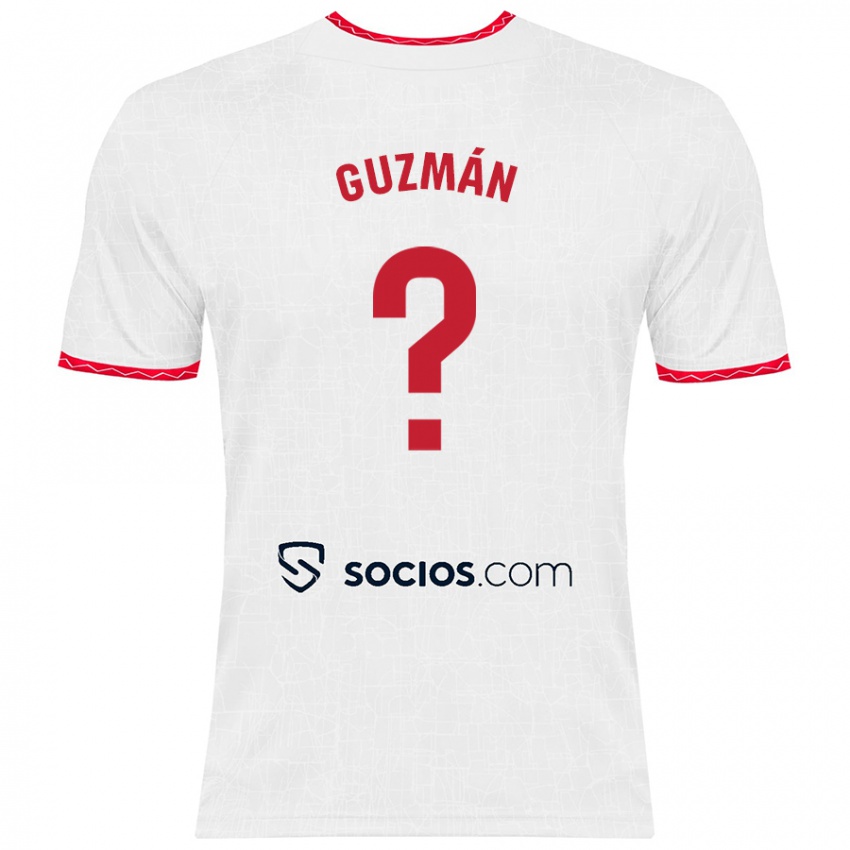 Kinder Gonzalo Guzmán #0 Weiß Rot Heimtrikot Trikot 2024/25 T-Shirt Schweiz