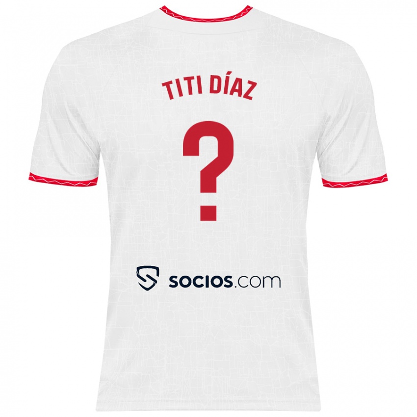 Kinder Titi Díaz #0 Weiß Rot Heimtrikot Trikot 2024/25 T-Shirt Schweiz