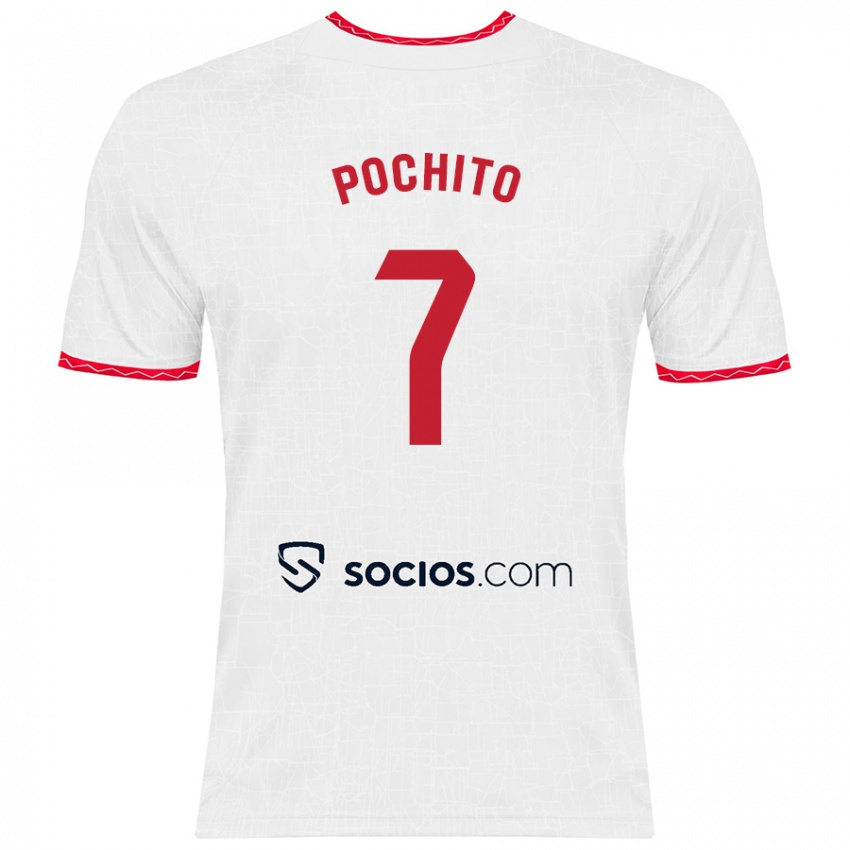 Kinder Pochito #7 Weiß Rot Heimtrikot Trikot 2024/25 T-Shirt Schweiz