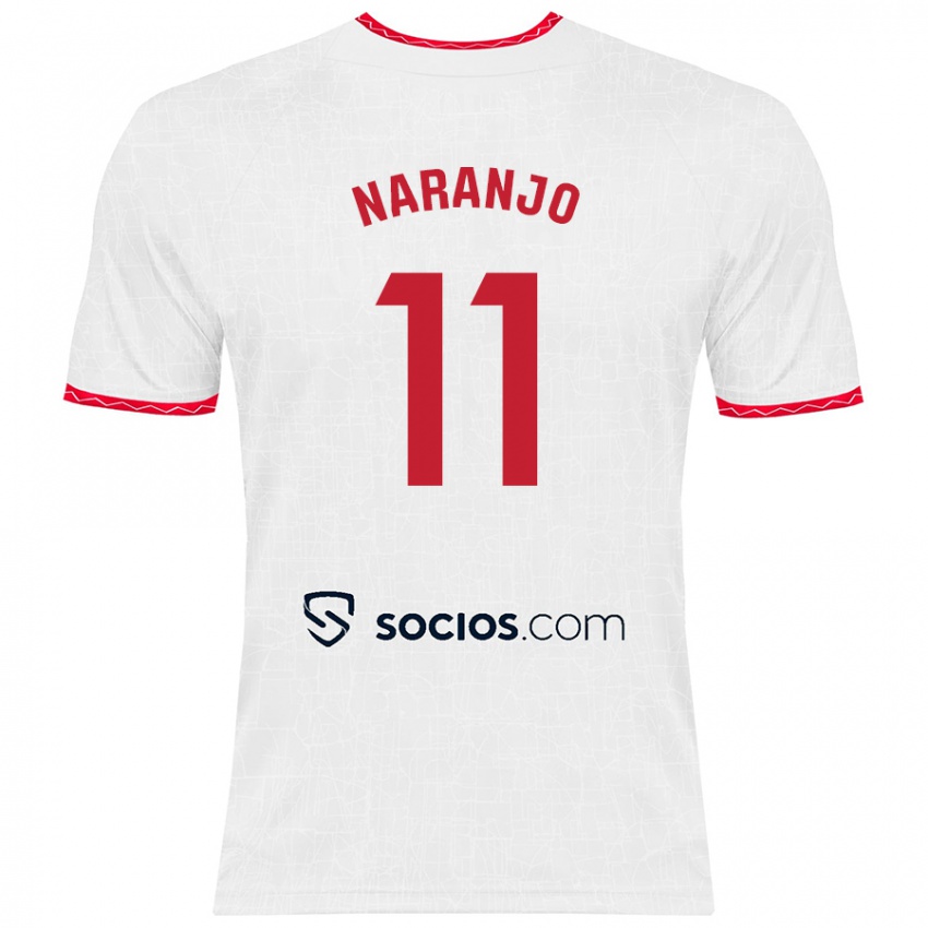 Kinder Mario Naranjo #11 Weiß Rot Heimtrikot Trikot 2024/25 T-Shirt Schweiz