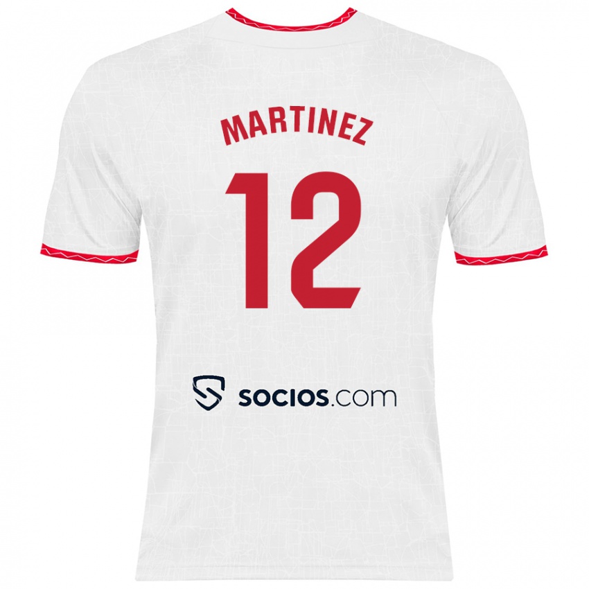 Kinder Gabri Martinez #12 Weiß Rot Heimtrikot Trikot 2024/25 T-Shirt Schweiz