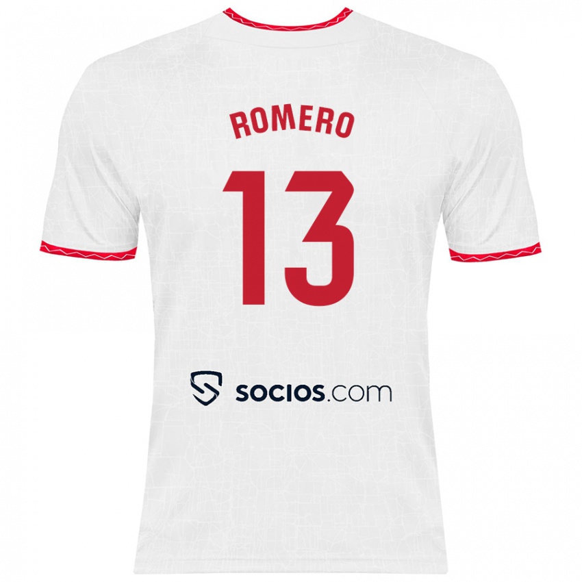 Kinder Rafael Romero #13 Weiß Rot Heimtrikot Trikot 2024/25 T-Shirt Schweiz