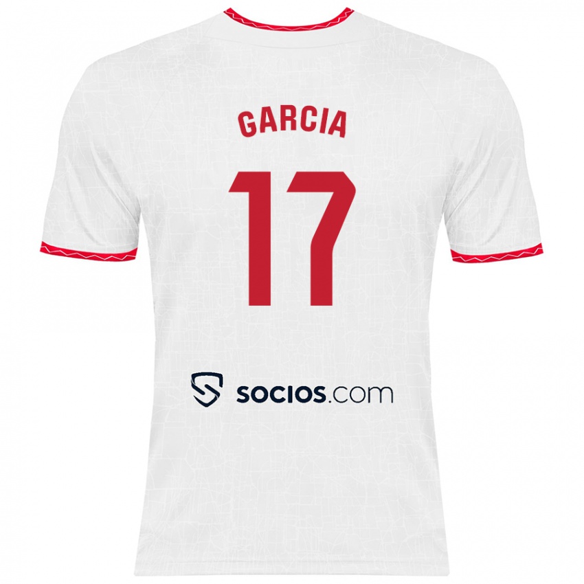 Kinder Débora García #17 Weiß Rot Heimtrikot Trikot 2024/25 T-Shirt Schweiz