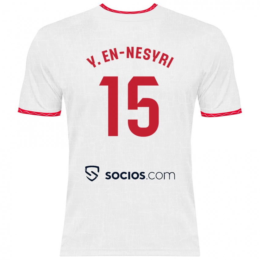 Kinder Youssef En-Nesyri #15 Weiß Rot Heimtrikot Trikot 2024/25 T-Shirt Schweiz