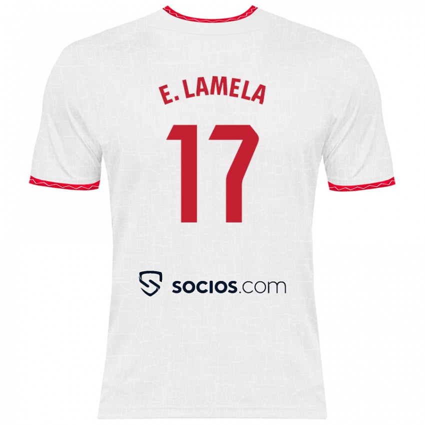 Kinder Erik Lamela #17 Weiß Rot Heimtrikot Trikot 2024/25 T-Shirt Schweiz