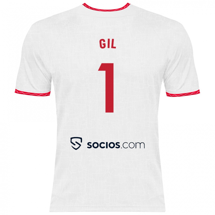 Kinder David Gil #1 Weiß Rot Heimtrikot Trikot 2024/25 T-Shirt Schweiz