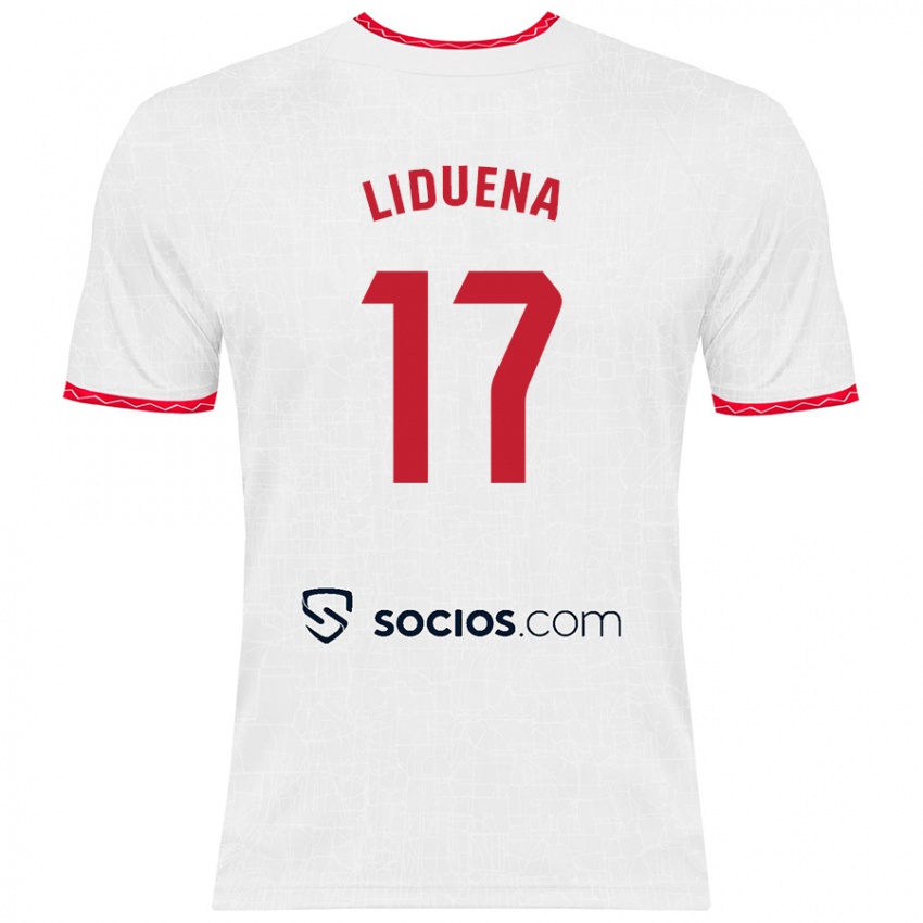 Kinder Daniel Lidueña #17 Weiß Rot Heimtrikot Trikot 2024/25 T-Shirt Schweiz