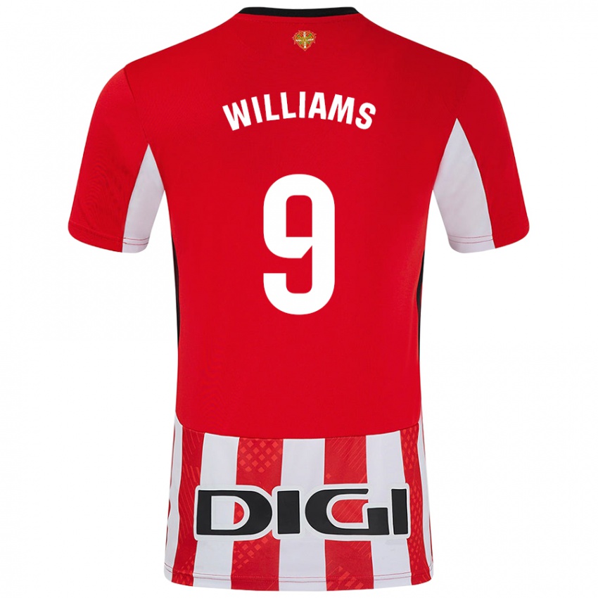 Kinder Iñaki Williams #9 Rot Weiß Heimtrikot Trikot 2024/25 T-Shirt Schweiz