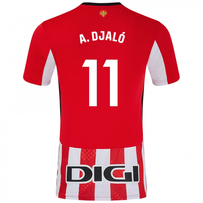 Enfant Maillot Álvaro Djaló #11 Rouge Blanc Tenues Domicile 2024/25 T-Shirt Suisse