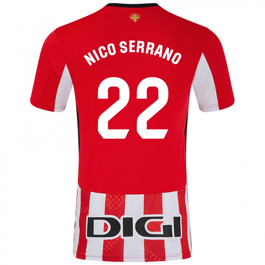 Enfant Maillot Nico Serrano #22 Rouge Blanc Tenues Domicile 2024/25 T-Shirt Suisse