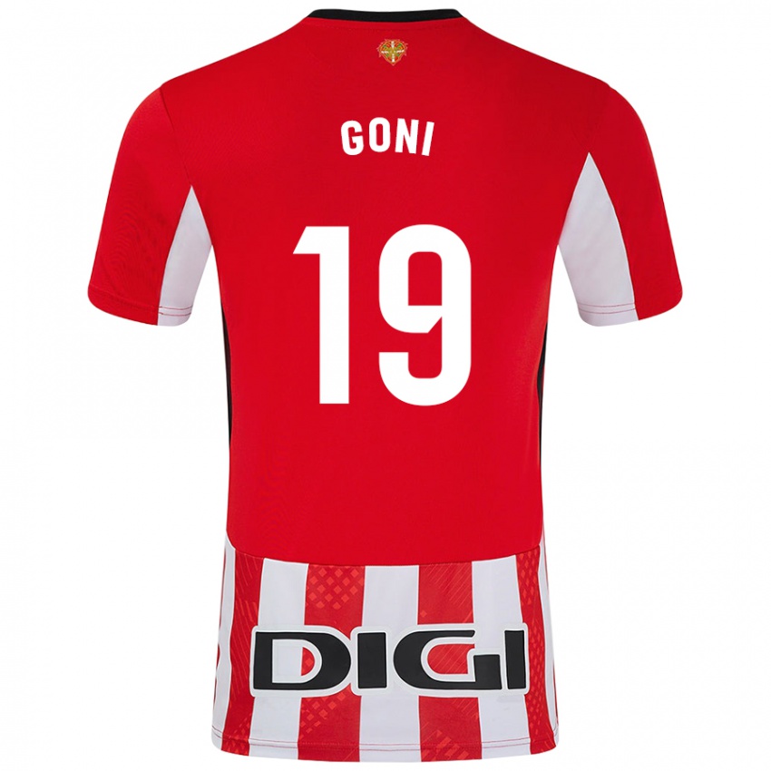 Kinder Marcos Goñi #19 Rot Weiß Heimtrikot Trikot 2024/25 T-Shirt Schweiz