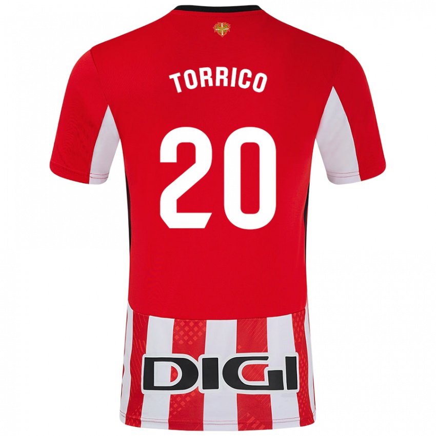 Kinder Aitor Torrico #20 Rot Weiß Heimtrikot Trikot 2024/25 T-Shirt Schweiz