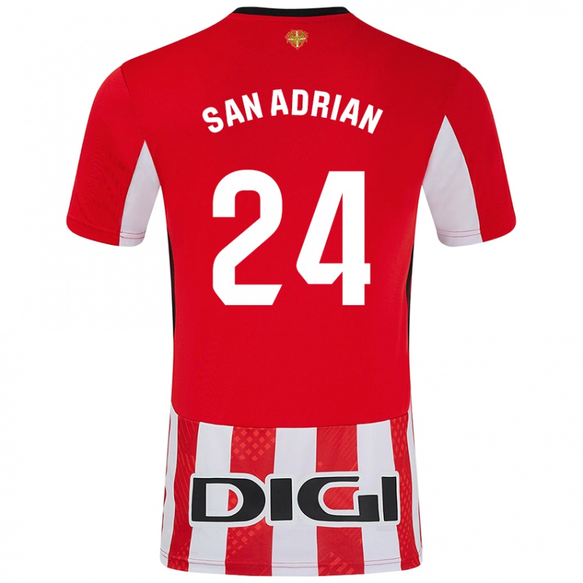 Kinder Marta San Adrián Rocandio #24 Rot Weiß Heimtrikot Trikot 2024/25 T-Shirt Schweiz