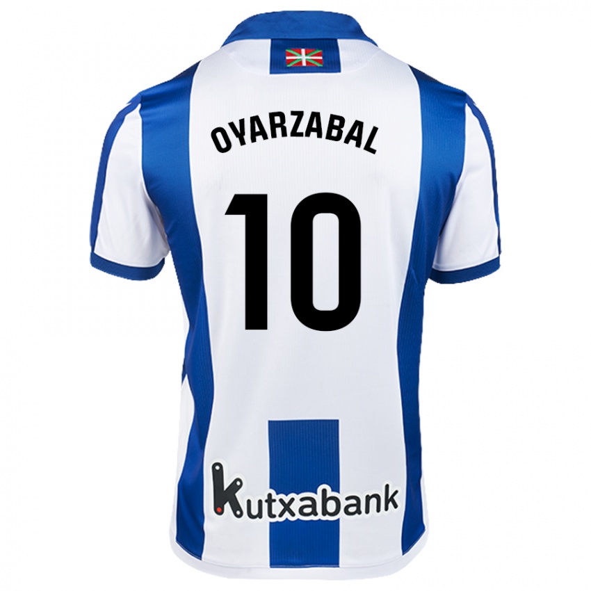 Kinder Mikel Oyarzabal #10 Weiß Blau Heimtrikot Trikot 2024/25 T-Shirt Schweiz