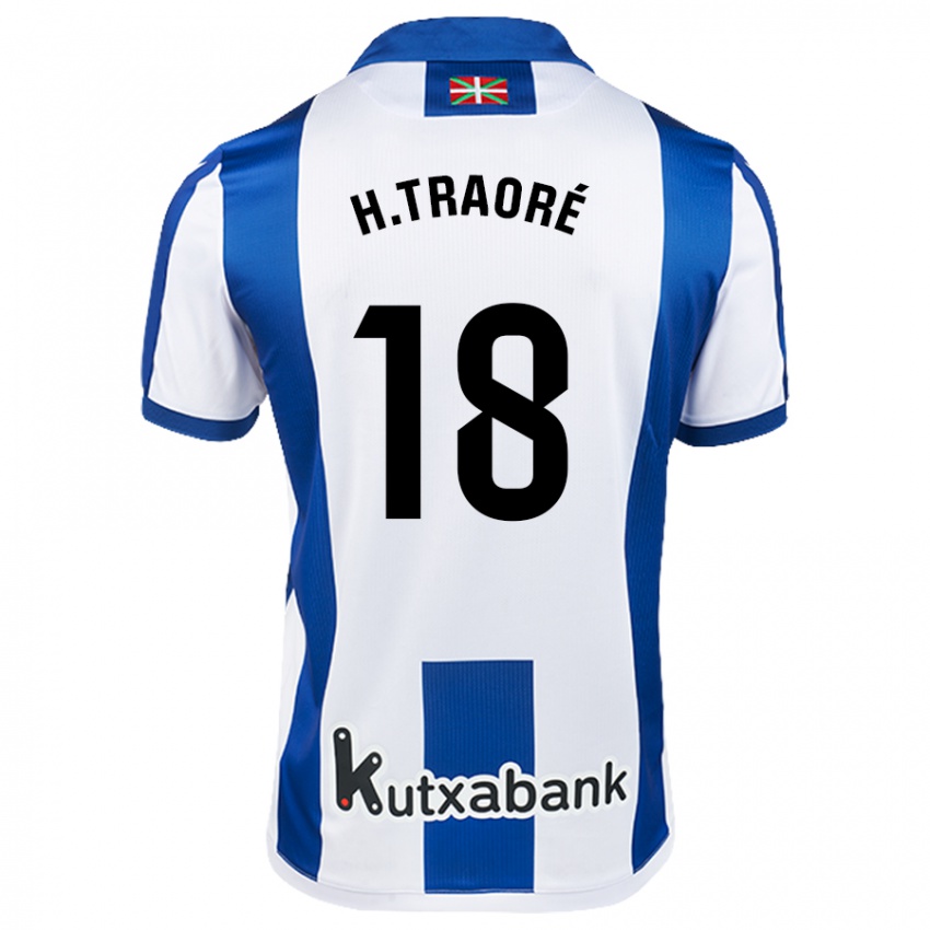 Kinder Hamari Traoré #18 Weiß Blau Heimtrikot Trikot 2024/25 T-Shirt Schweiz