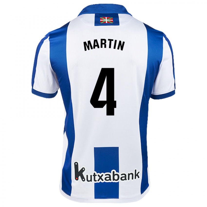 Kinder Jon Martín #4 Weiß Blau Heimtrikot Trikot 2024/25 T-Shirt Schweiz