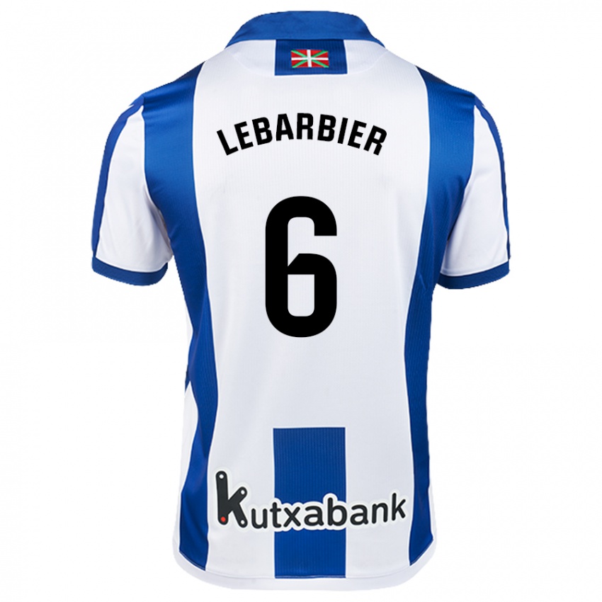 Kinder Alex Lebarbier #6 Weiß Blau Heimtrikot Trikot 2024/25 T-Shirt Schweiz