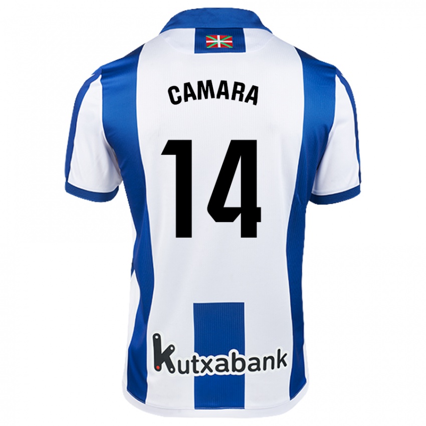 Kinder Ibra Cámara #14 Weiß Blau Heimtrikot Trikot 2024/25 T-Shirt Schweiz