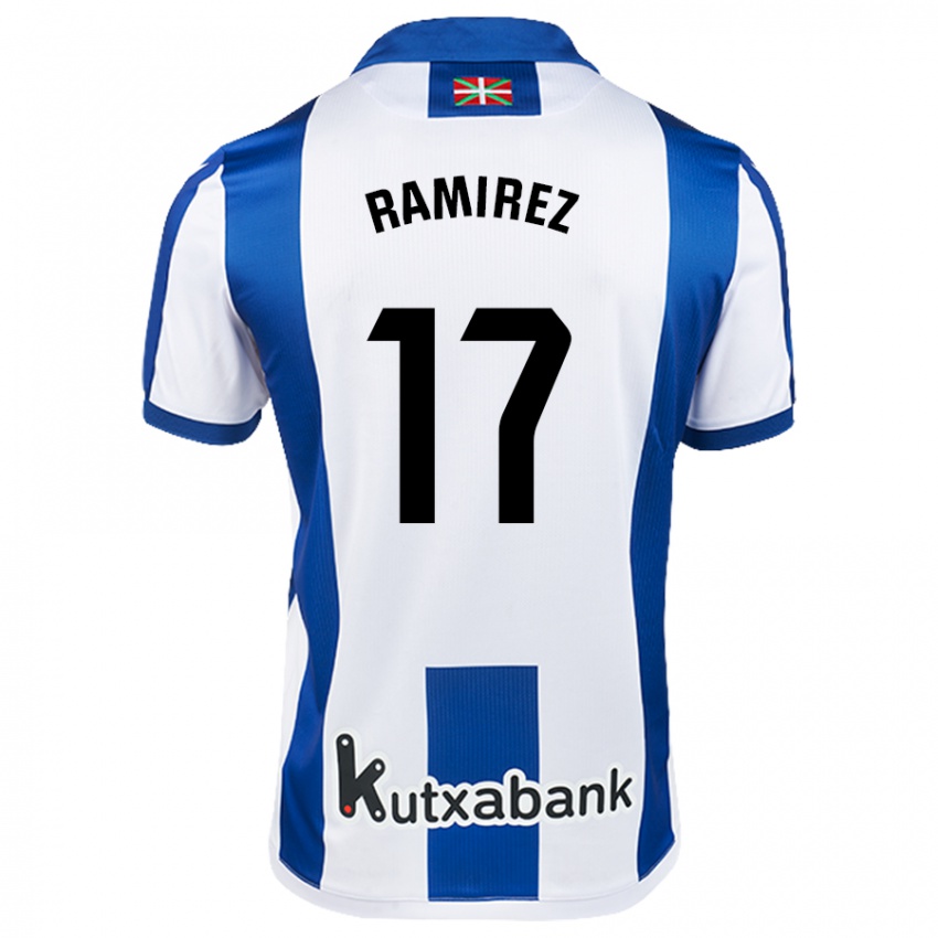 Kinder Darío Ramirez #17 Weiß Blau Heimtrikot Trikot 2024/25 T-Shirt Schweiz