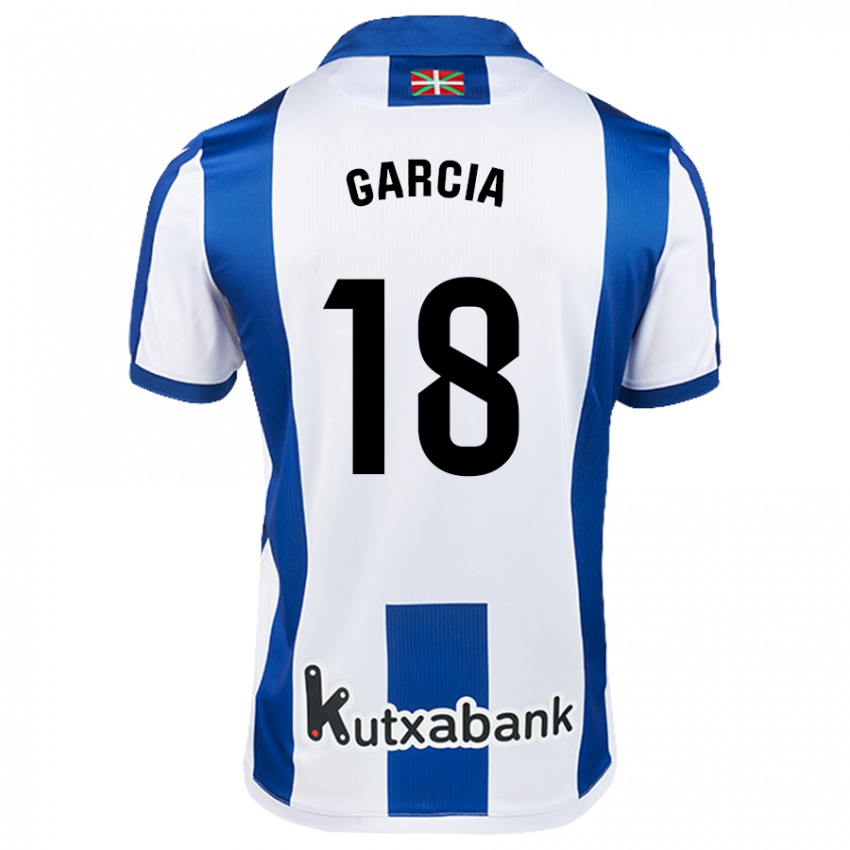 Kinder Eder García #18 Weiß Blau Heimtrikot Trikot 2024/25 T-Shirt Schweiz