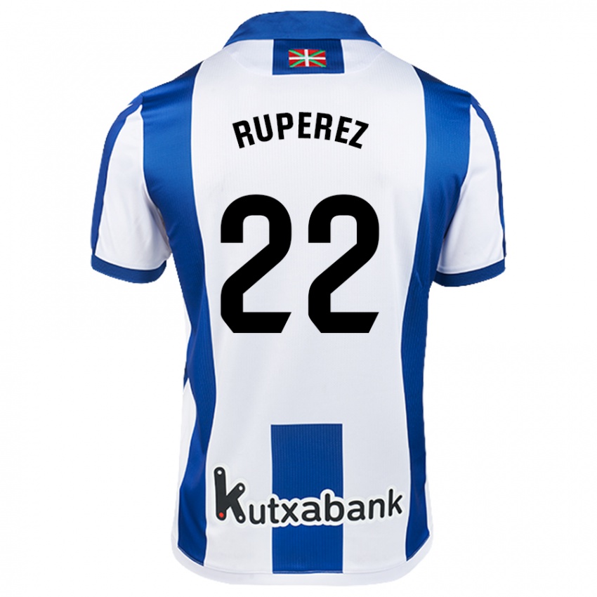 Kinder Iñaki Rupérez #22 Weiß Blau Heimtrikot Trikot 2024/25 T-Shirt Schweiz