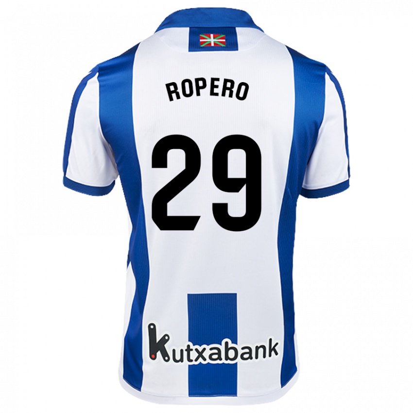 Kinder Iker Ropero #29 Weiß Blau Heimtrikot Trikot 2024/25 T-Shirt Schweiz