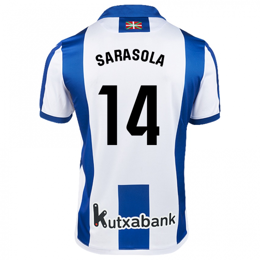 Kinder Izarne Sarasola Beain #14 Weiß Blau Heimtrikot Trikot 2024/25 T-Shirt Schweiz