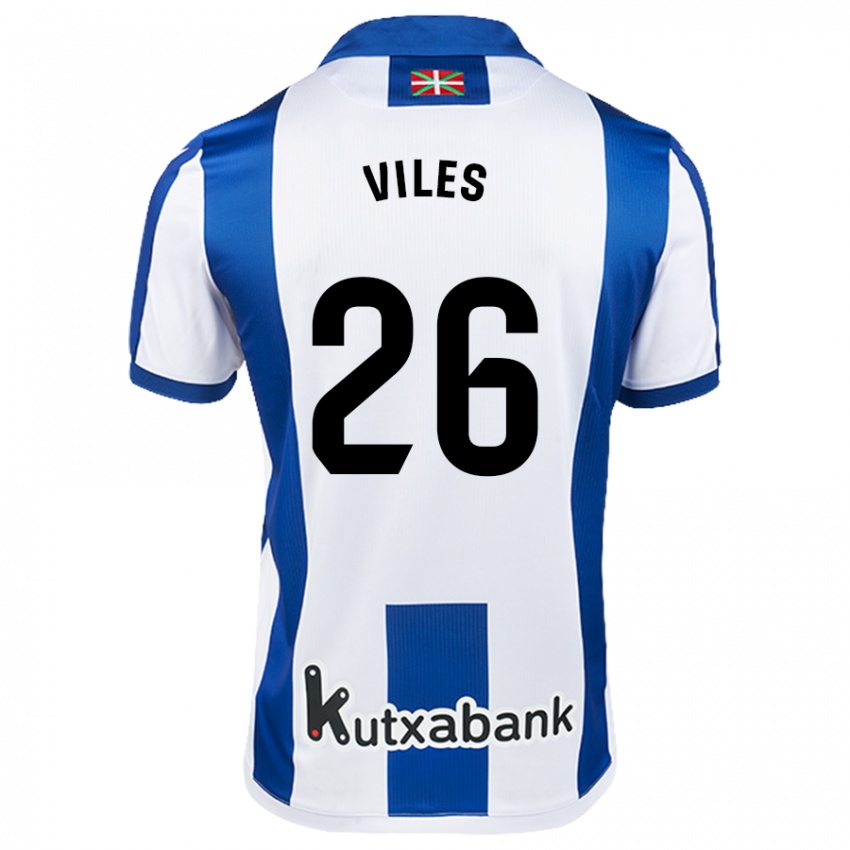 Kinder Elene Viles #26 Weiß Blau Heimtrikot Trikot 2024/25 T-Shirt Schweiz